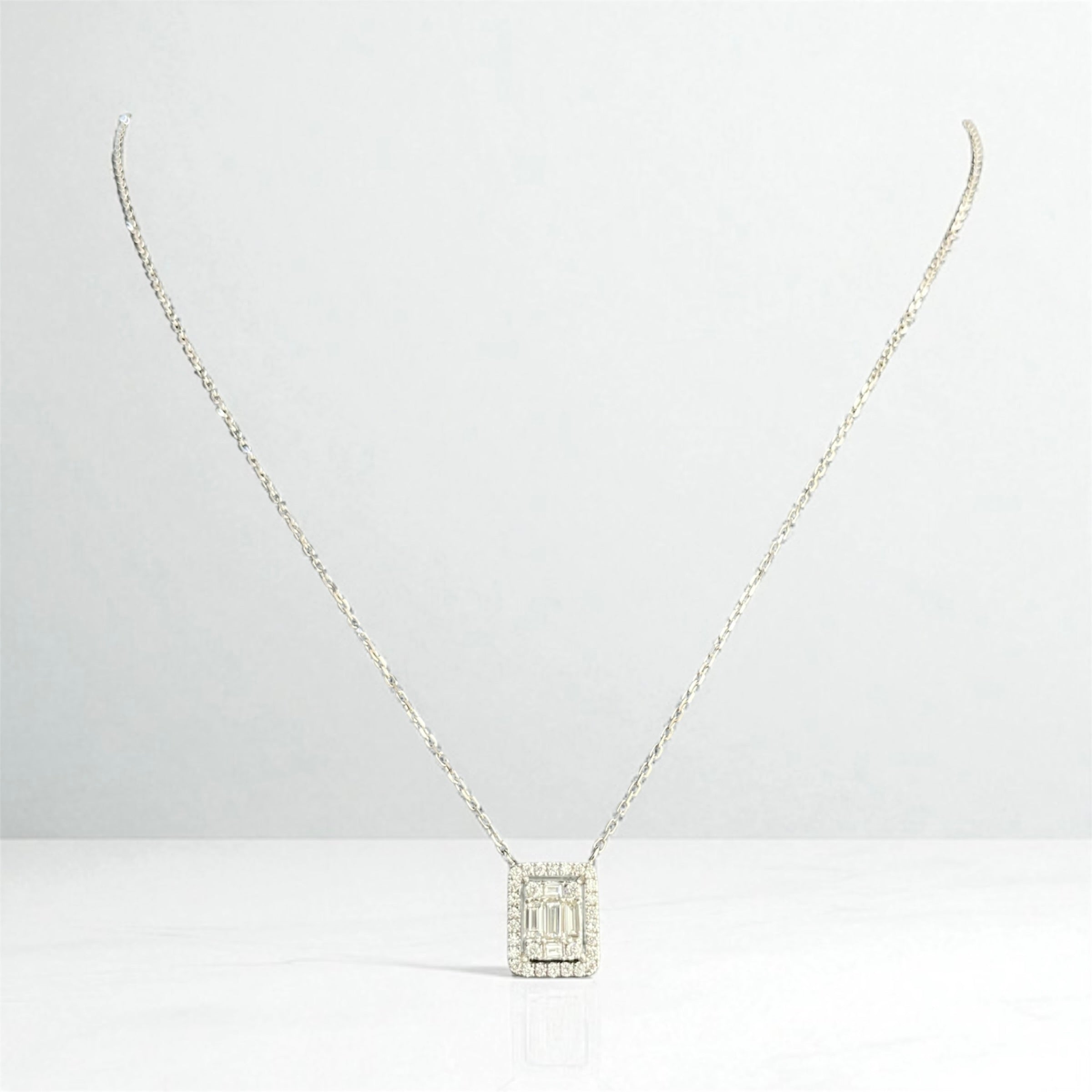 Emerald-Cut Diamond Pendant